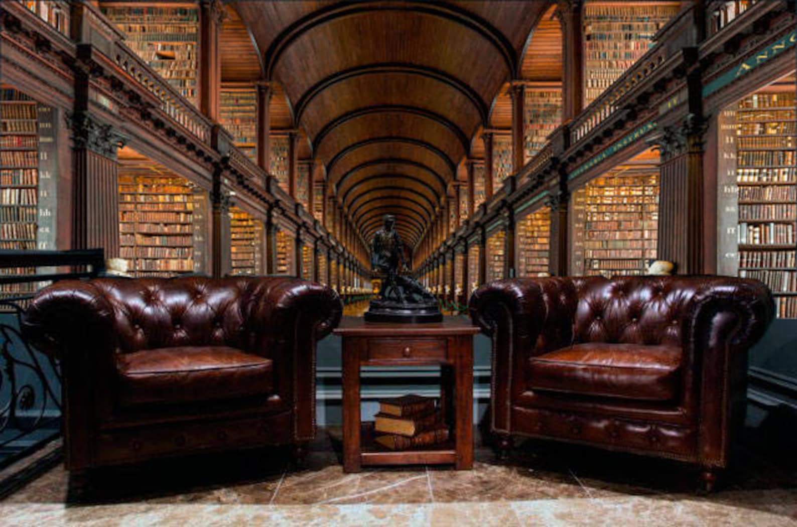 SALE Library Wall Decor Removable Wallpaper Books Library Etsy