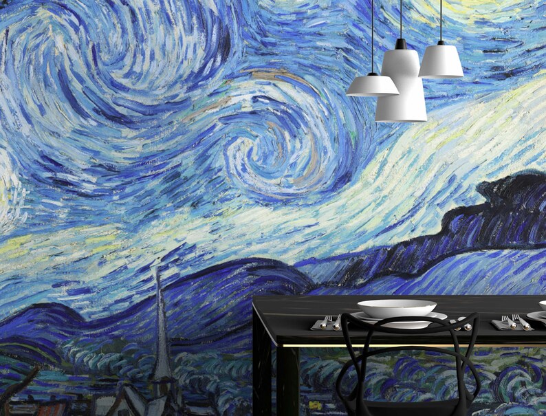 Removable Wallpaper Large Wall Mural Vincent Van Gogh Etsy