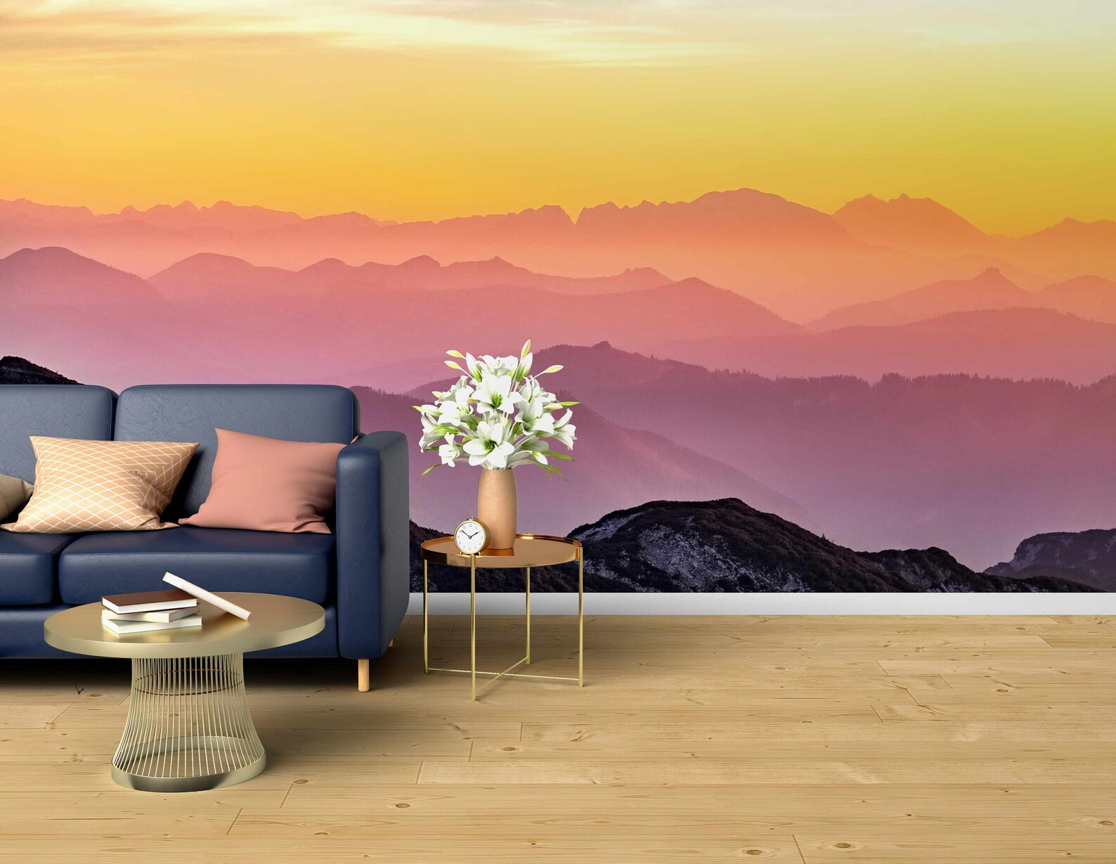 Sunset Mural Wallpaper Nature Scenic Landscape Wall Mural - Etsy
