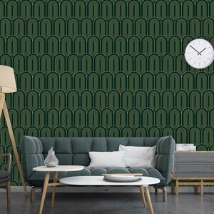 Art Deco Arch Pattern Geometric Arches Wallpaper Minimal - Etsy