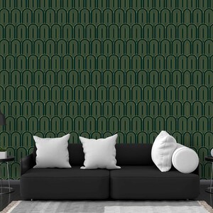 Art Deco Arch Pattern Geometric Arches Wallpaper Minimal - Etsy