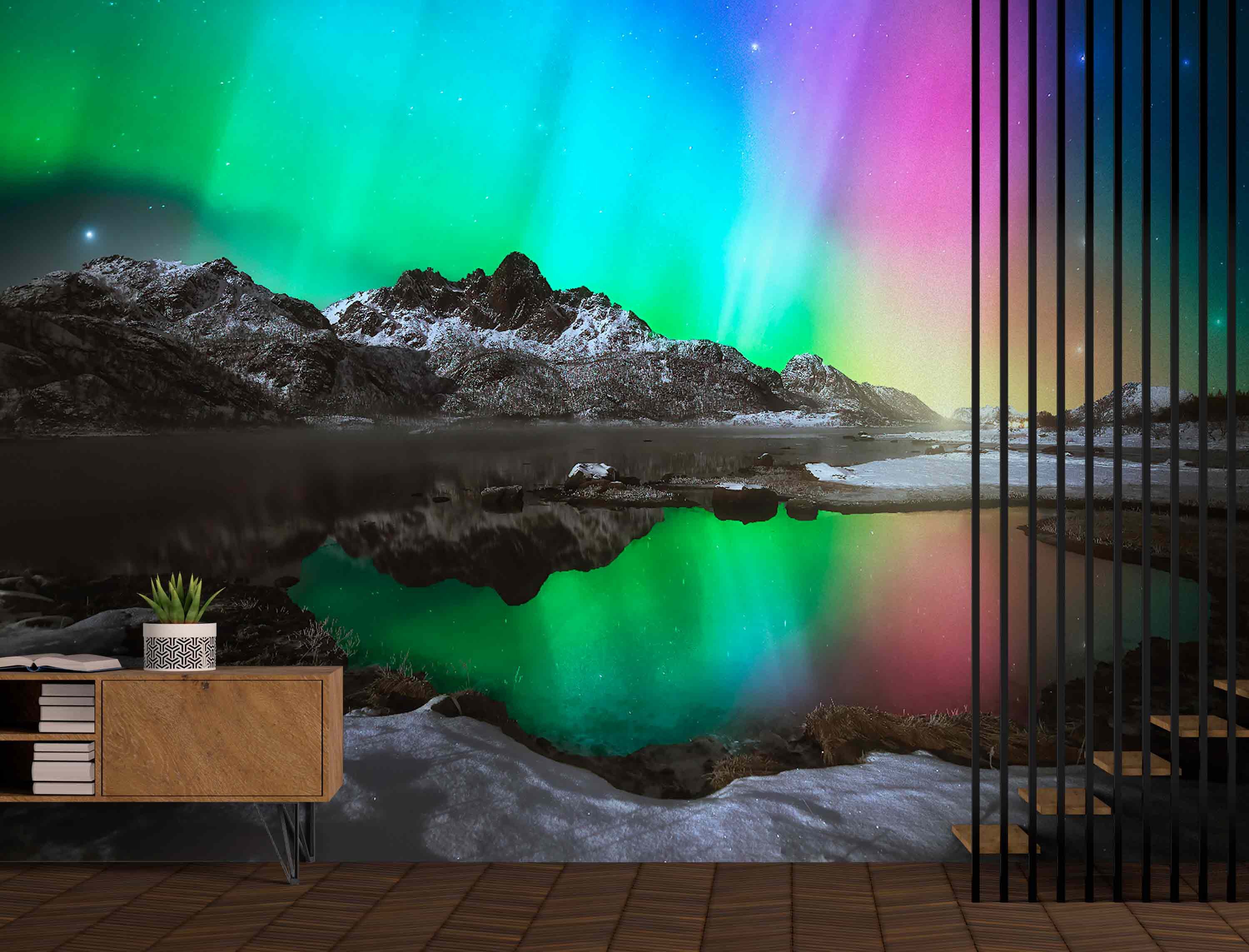 Starry night sky removable wollpaper Deep outer space wall Etsy