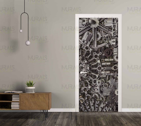 Tableau Toile Steampunk Cœur – Décoration Murale Élégante, Fait Main, Cadré, Gris
