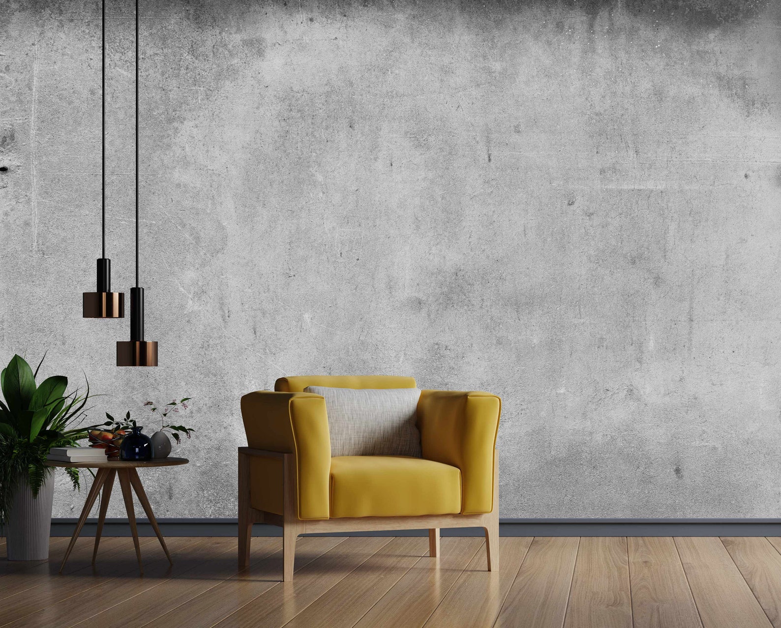 Wallpaper Concrete Cement Wall Peel and Stick Loft Style Grey Etsy