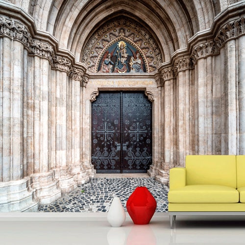 Ancient Castle Wall Mural for Living Room Castle Interior Etsy