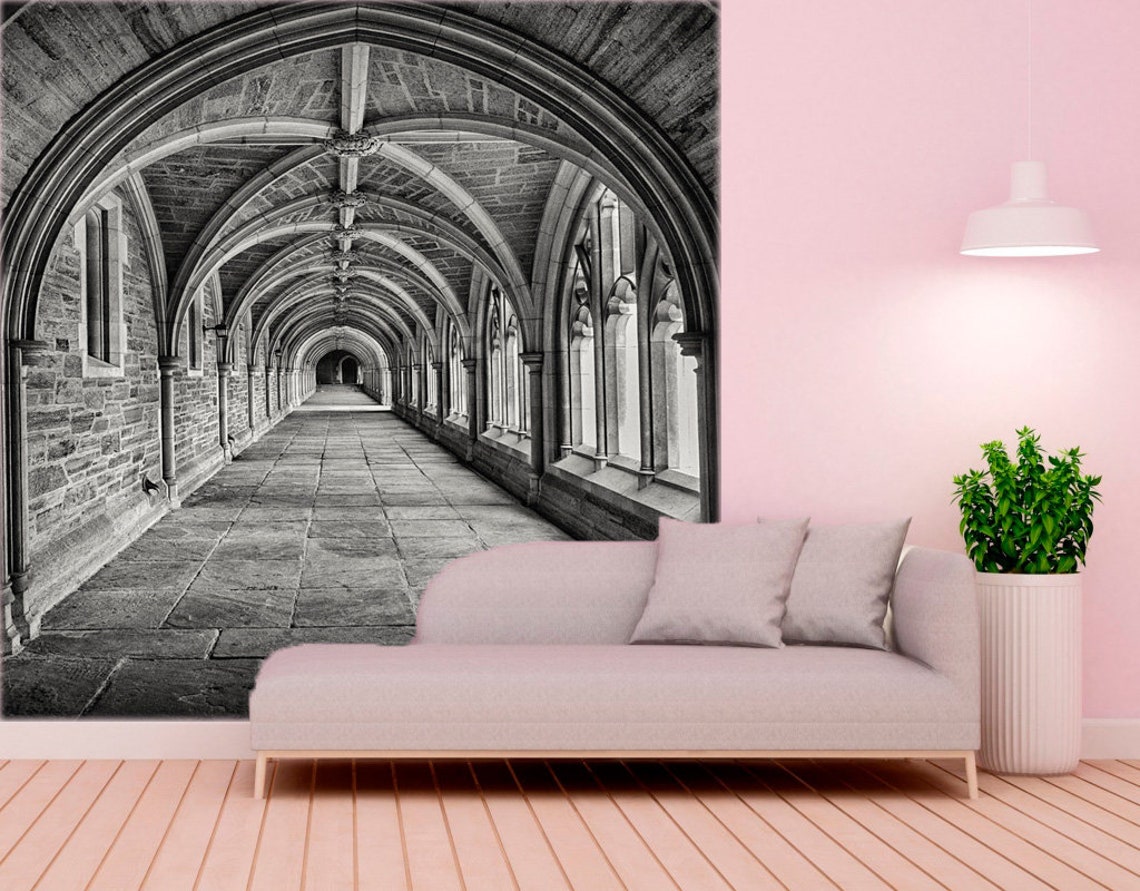 Castle wall mural Gothic castle wallpaper murals for interior Etsy