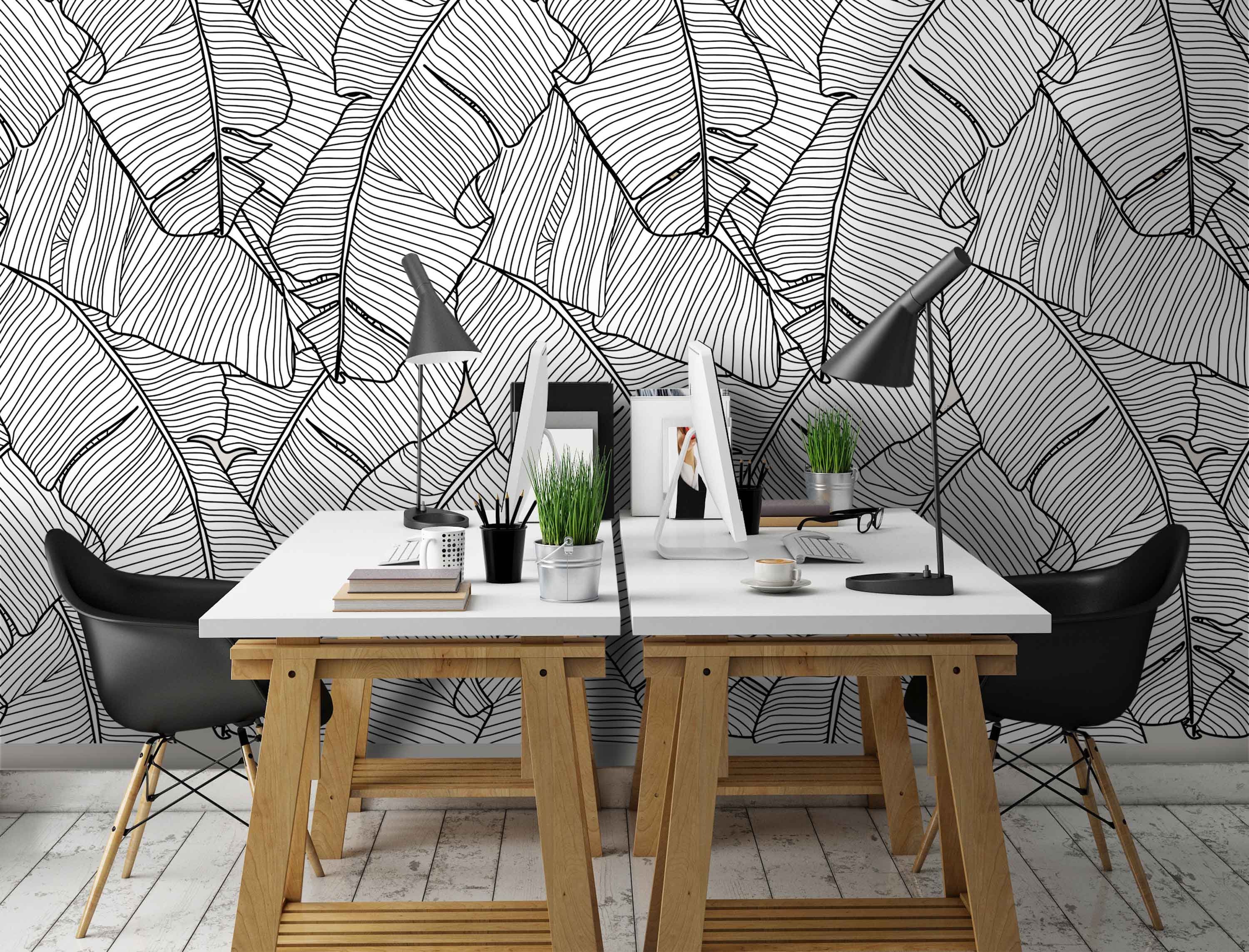Black and White Wallpaper - Etsy Black and White Wallpaper - Etsy