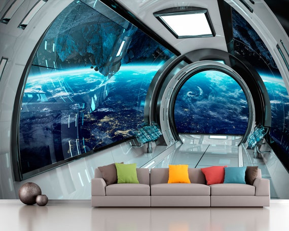 Wall Mural Sci Fi Photo Art Wall Mural Futuristic Spaceship Fantastic Interioir Photo Wallpapers Wall Mural Of Starship Interior Sku 20016