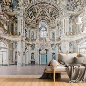 The hunting residence of Stupinigi Wall mural Palace in Turin mural Royal house art removable wallpaper Castle Self-adhesive for living room