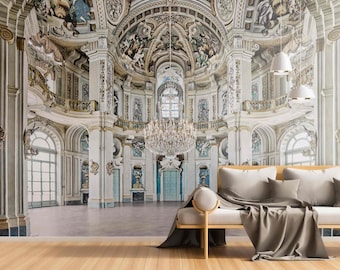 The hunting residence of Stupinigi Wall mural Palace in Turin mural Royal house art removable wallpaper Castle Self-adhesive for living room