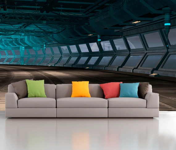 Wall Mural Sci Fi Photo Art Wall Mural Futuristic Spaceship Fantastic Interioir Photo Wallpapers Wall Mural Of Starship Interior Sku 20363