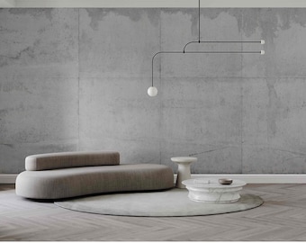 Papel tapiz de cemento, textura de yeso veneciano, mural, papel tapiz removible, hormigón, despegar y pegar, gris, minimalista, decoración de pared de cemento, losa de hormigón