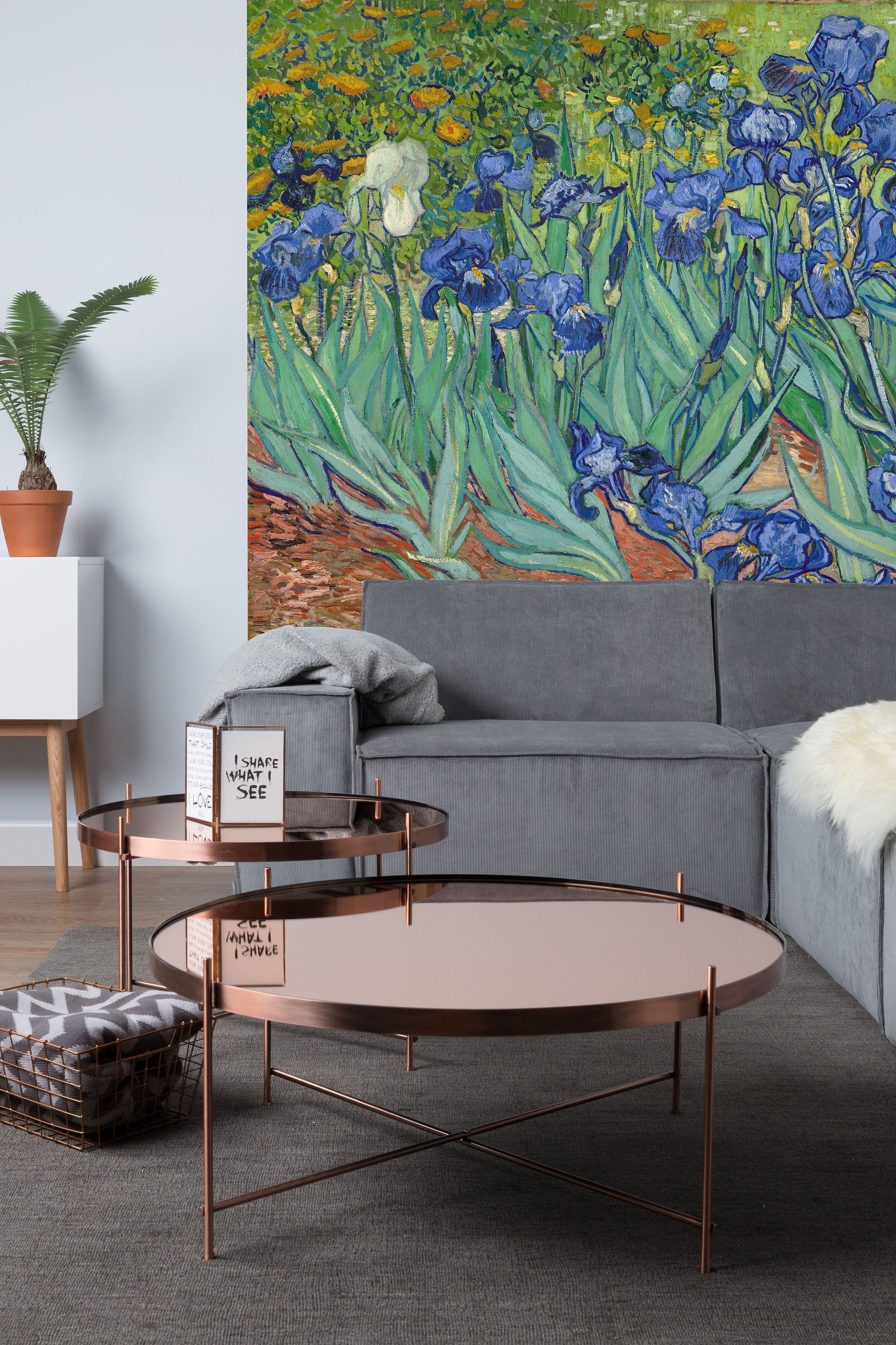 Vincent Van Gogh - irises Wallpaper, Van Gogh print, Classic Art Prints, Van Gogh impressionist peel and stick Wall Mural, floral wallpaper