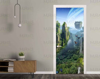 Customized Large Door Sticker Batik,Middle Eastern BouquetWrap Glossy Bubble Free Sticker 17W x 79H Customized Large Door Sticker Batik,Middle Eastern BouquetWrap Glossy Bubble Free Sticker 17W x 79H