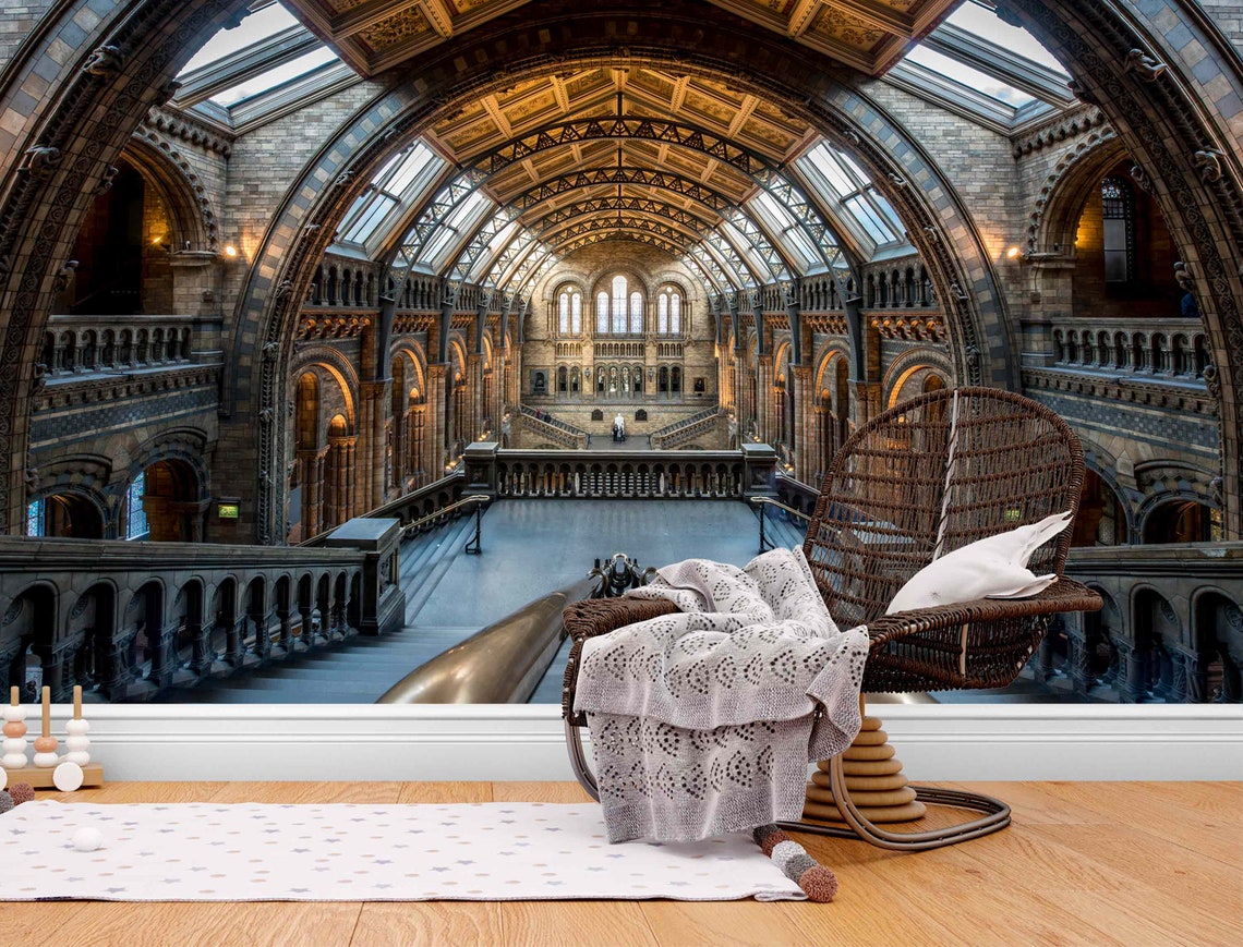 Old Castle interior wallpaper murals Gothic room wall decals Etsy