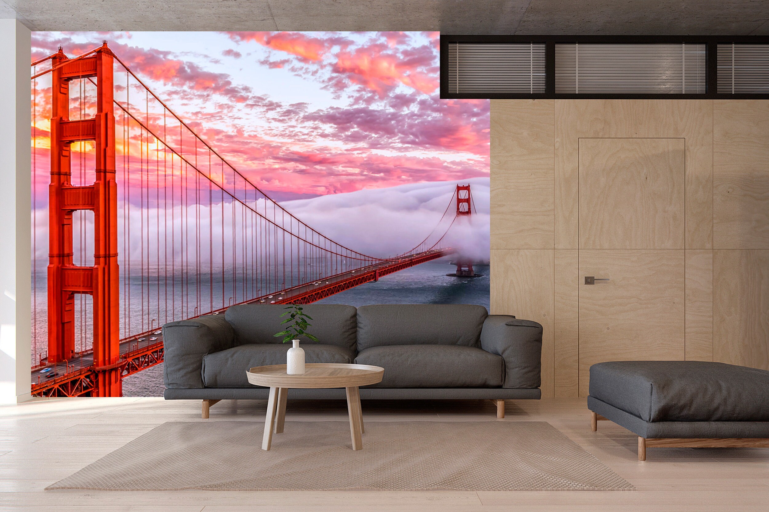 Golden Gate Bridge wall mural living room wall decal for home Etsy