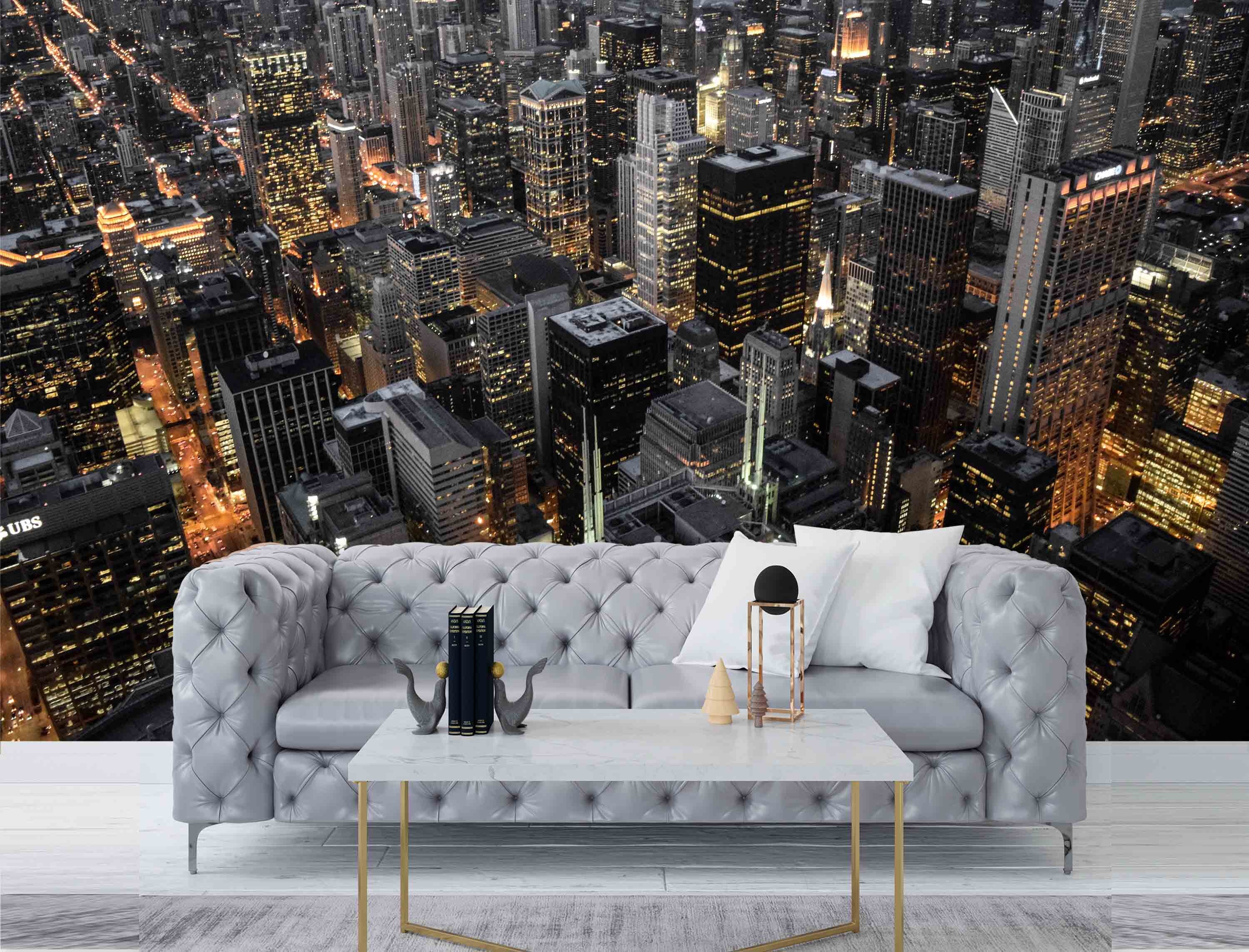 Night City Removable Wallpaper Night City View Self Adhesive Etsy