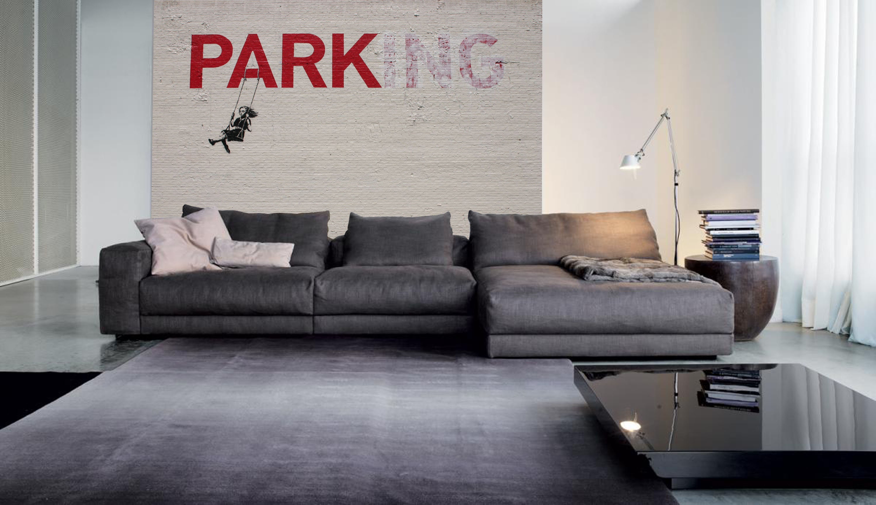 Parking Artist Graffiti Removable Wallpaper Decal Artist Art Etsy