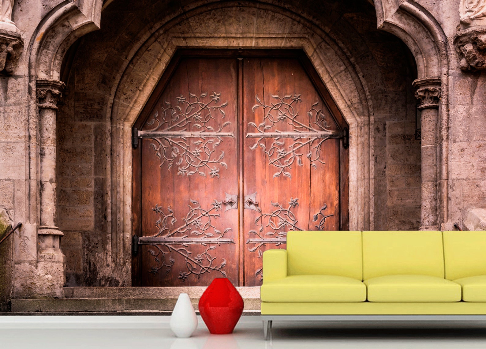 Castle Door Removable Wallpaper Old Door to Castle | Etsy