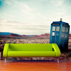 Doctor Who Tardis Large wall mural for kids Doctor Who removable self adhesivel Sci-fi decal Wall decor for livingroom Peel and Stick