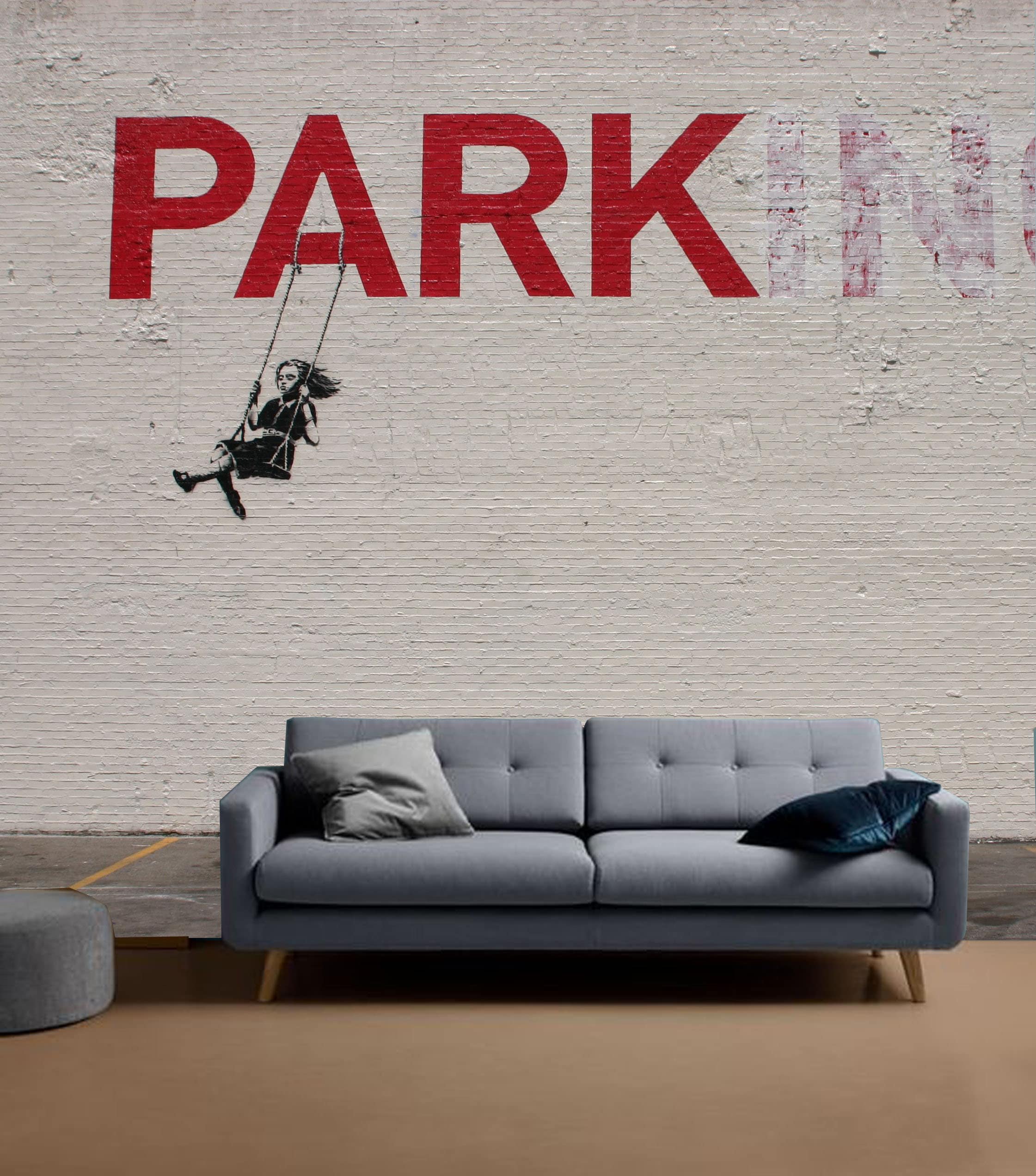 Parking Artist Graffiti Removable Wallpaper Decal Artist Art Etsy