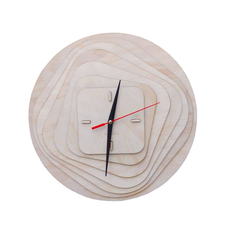 Wanduhr Minimalismus Uhr Holzwand Dekor Handgemachte Wanduhr Einzigartige Handgefertigte Wanduhr Wanduhr Fur Wohnkultur
