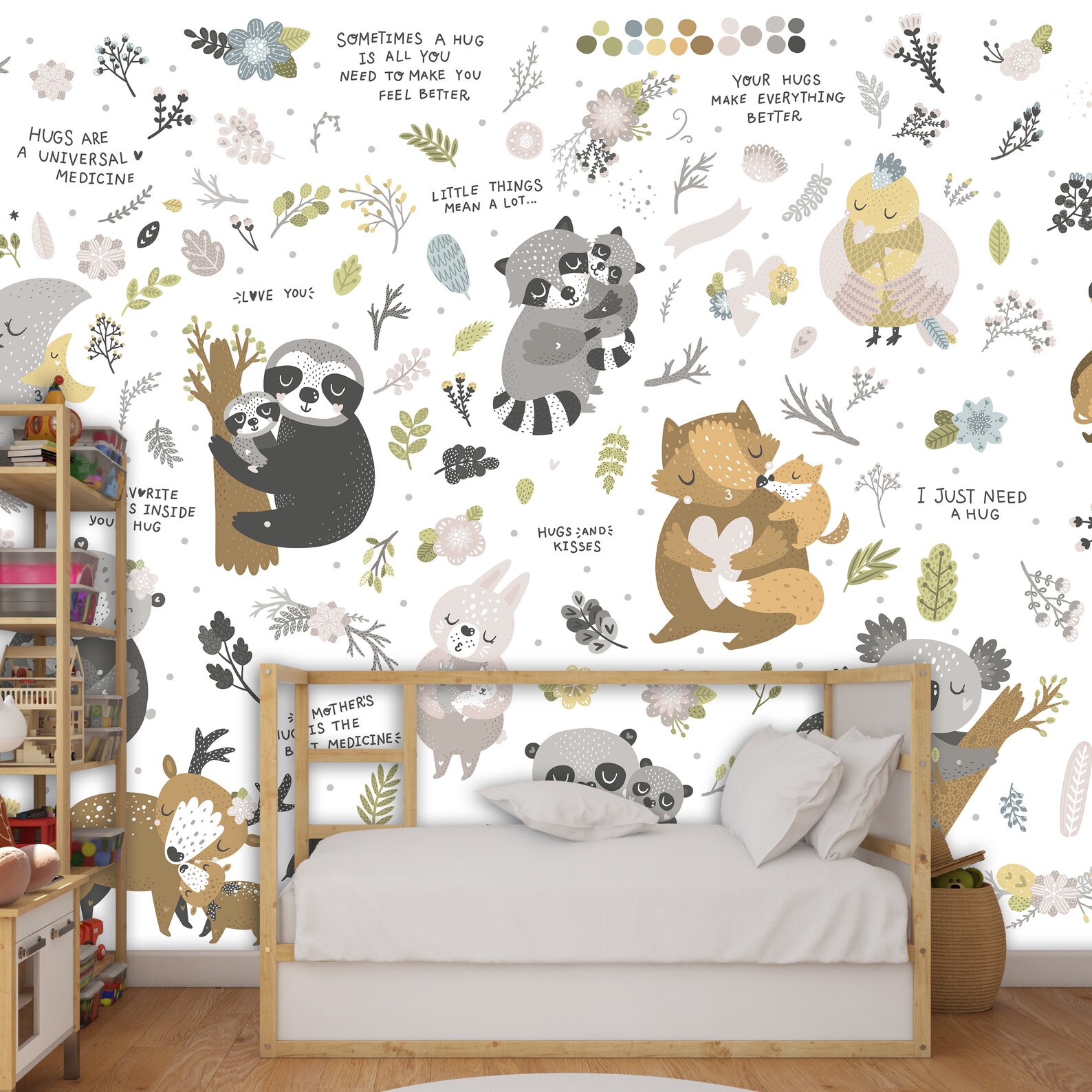 Nursery animal Wallpaper Self Adhesive Removable wallpaper Etsy