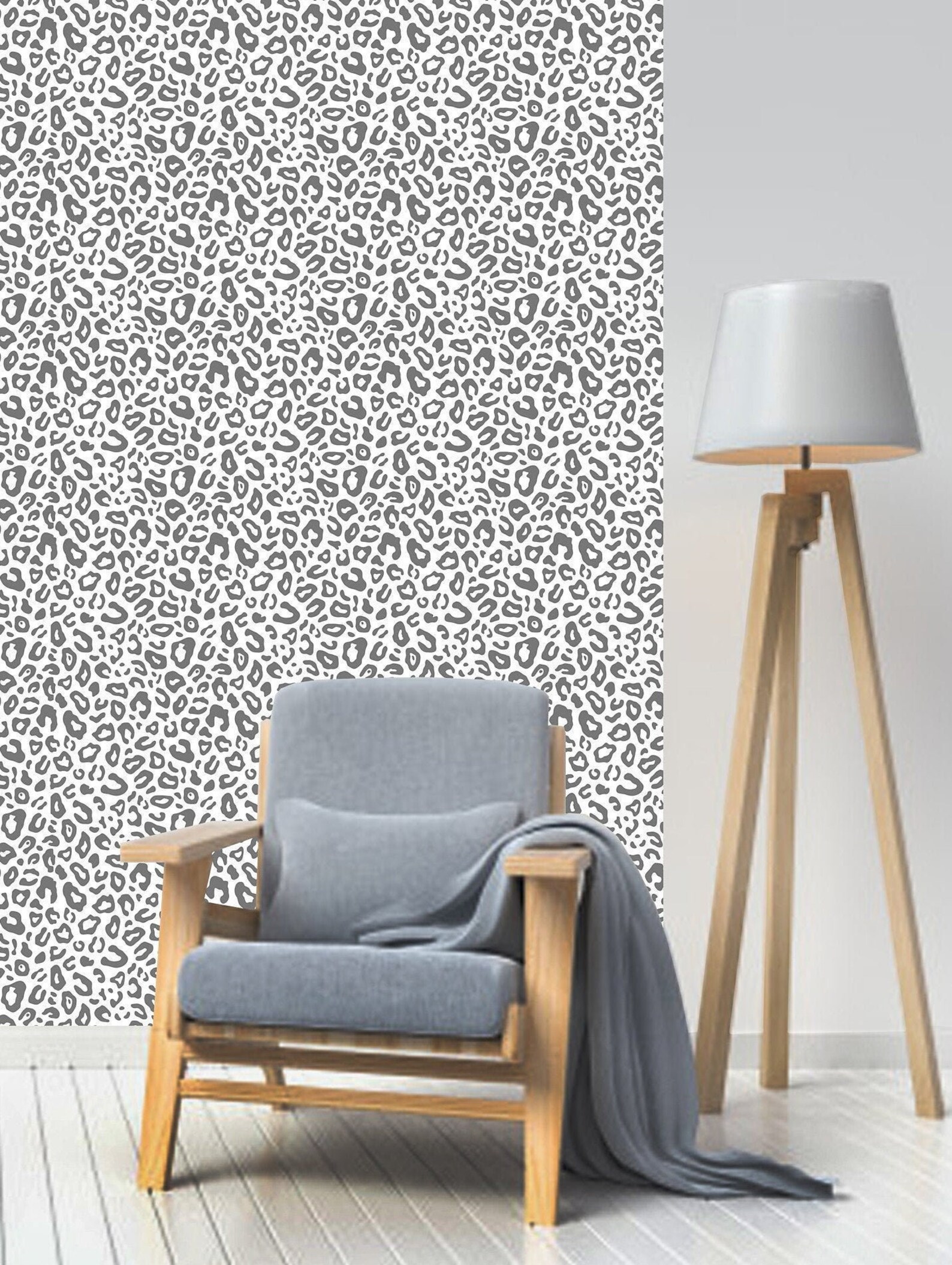 Leopard print Removable Wallpaper Peel and Stick Leopard Etsy