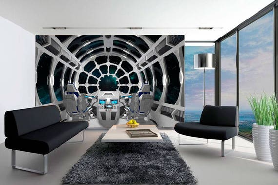 Wall Mural Sci Fi Photo Art Wall Mural Futuristic Spaceship Fantastic Interioir Photo Wallpapers Wall Mural Of Starship Interior Sku 20009