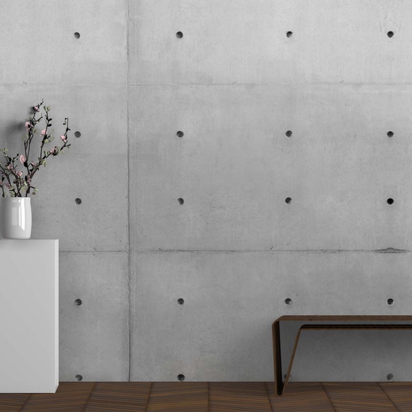 Concrete Cement blocks removable or regular wallpaper Loft Style Grey Abstract Wall Peel and Stick Realistic Mural minimalist Rustic