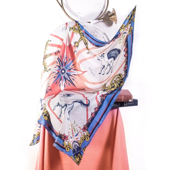 Printed Square Silk Scarf | Pure Silk Twill | Organic Inks 