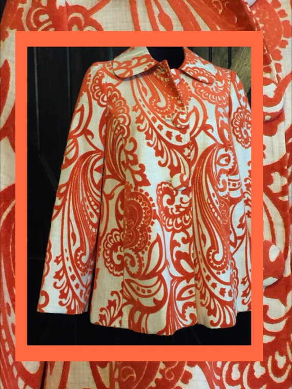 vtg swing jacket//damask perfection