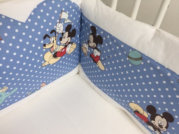 Tour De Lit Bebe Mickey Etsy