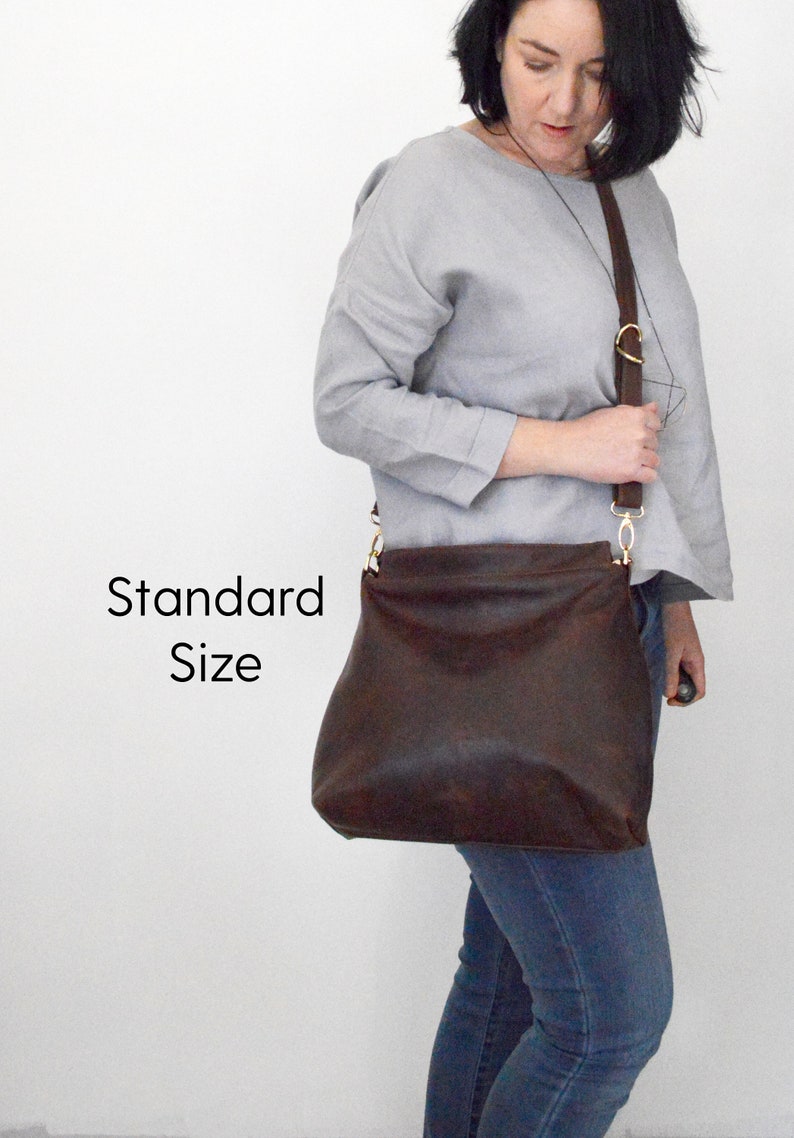 Black Leather Hobo Bag Leather Crossbody Bag Leather Purse Etsy