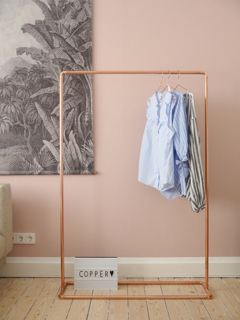 Kupfer Kleiderständer Rechteck Kleiderstange copper | Etsy