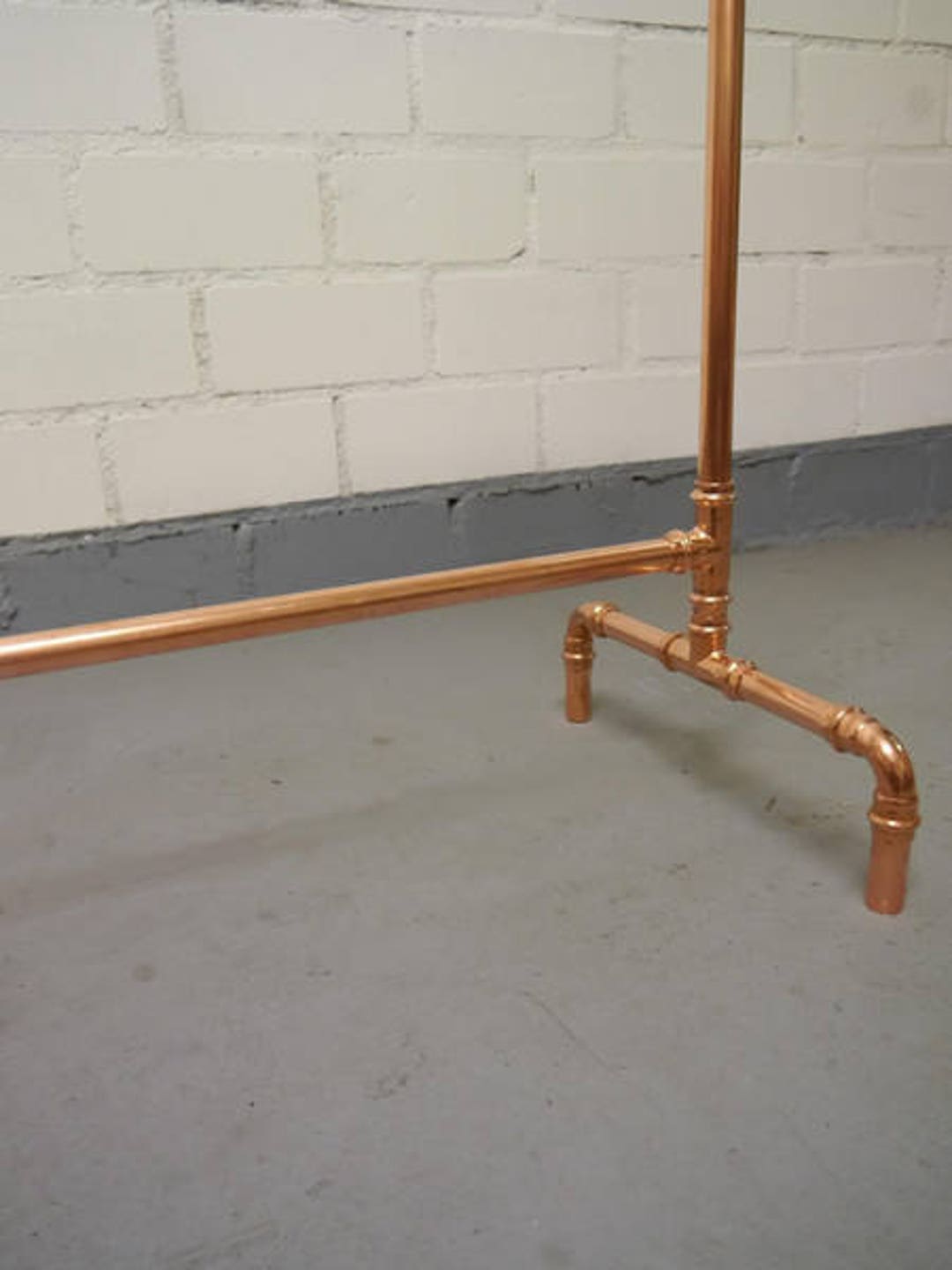 Copper Clothes Rack Standard Industrial Design Clothes Rail Wardrobe ...