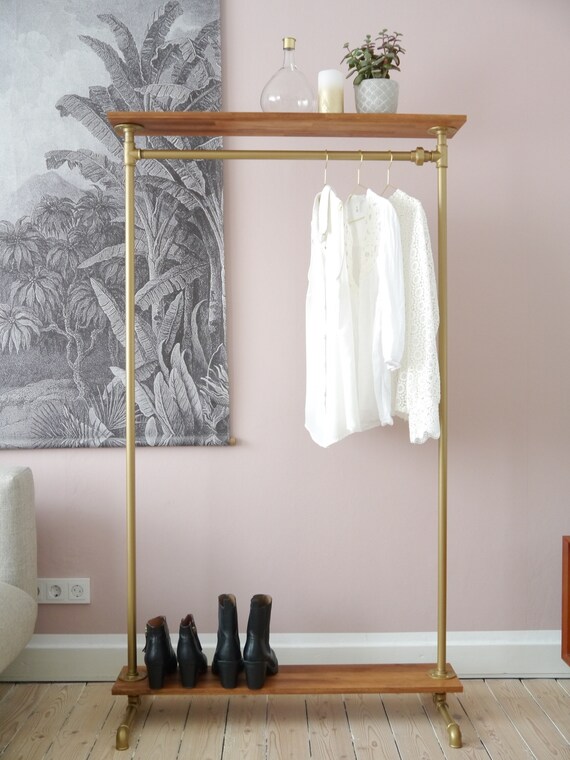 Gold wardrobe rail sale