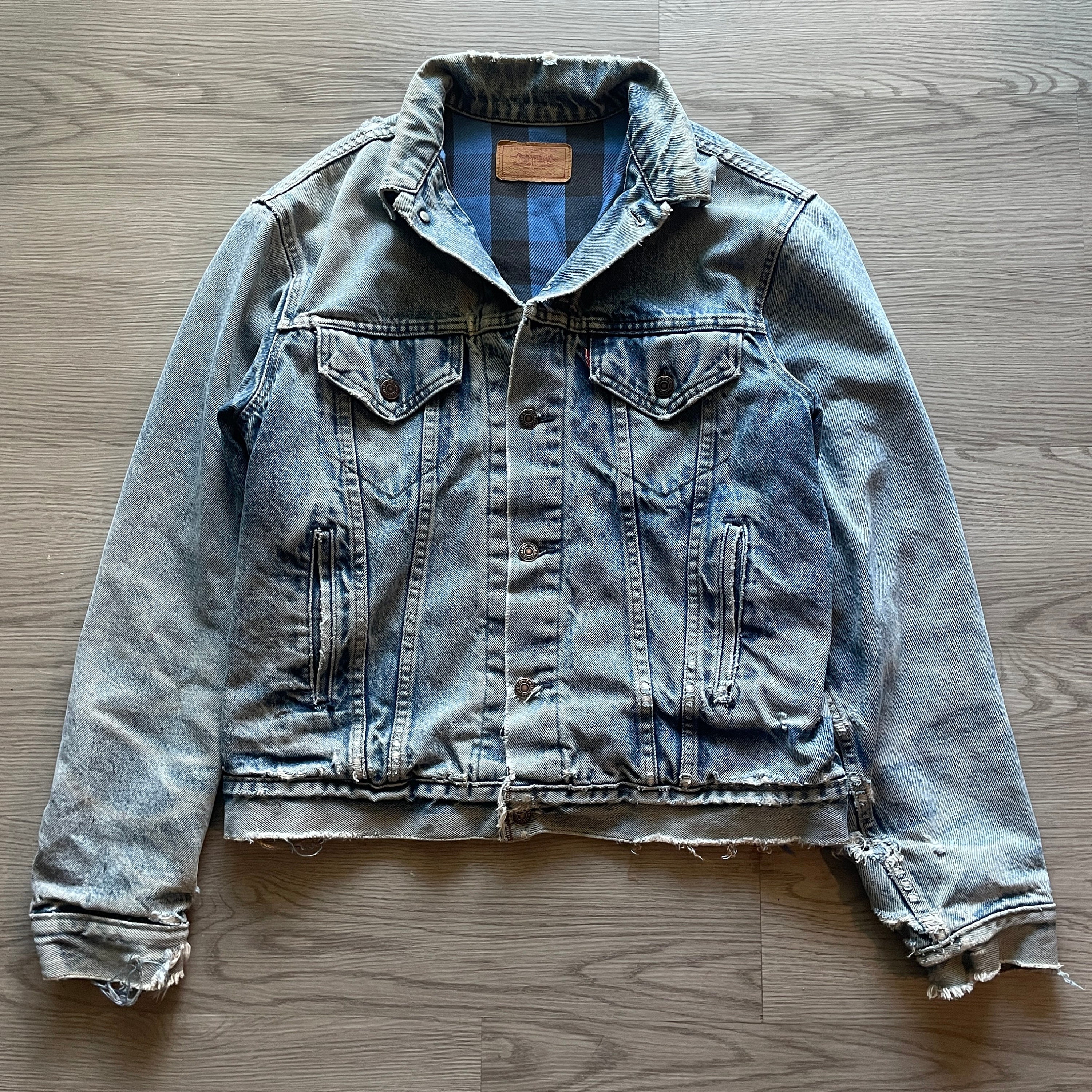 Flannel Levis Jean Jacket - Etsy