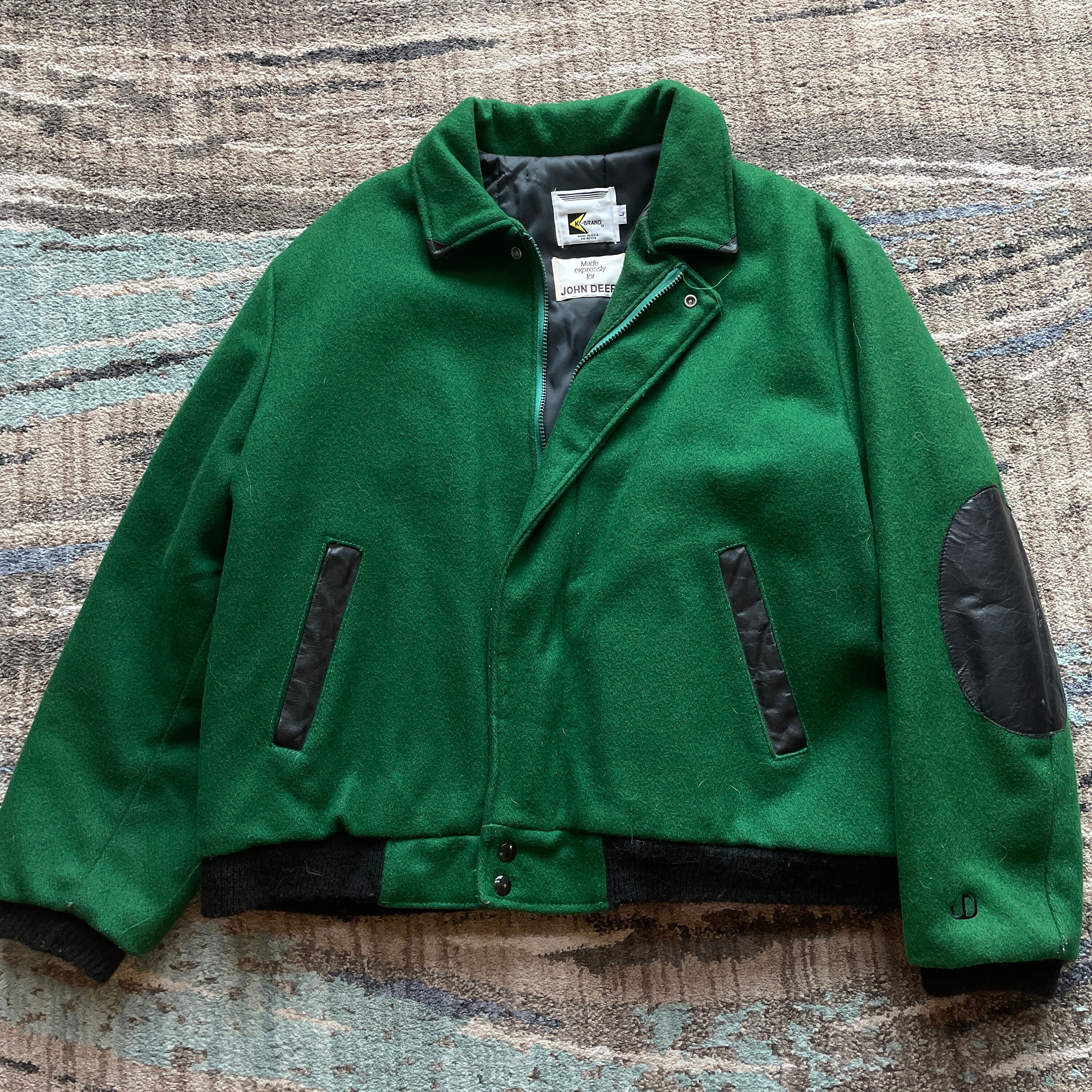 Mens Vintage 90s John Deere K Products Brand Varsity Green - Etsy Mens Vintage 90s John Deere K Products Brand Varsity Green - Etsy