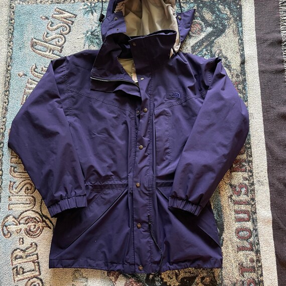 Women's Vintage 90's North Face GORE-TEX Purple Parka Jacket Coat Sz XL Vtg Ski Retro Outdoors