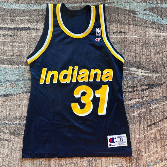 Men's Indiana Pacers #31 Reggie Miller Navy Blue With Yellow Hardwood  Classics Soul Swingman Throwback Jersey on sale,for Cheap,wholesale from  China