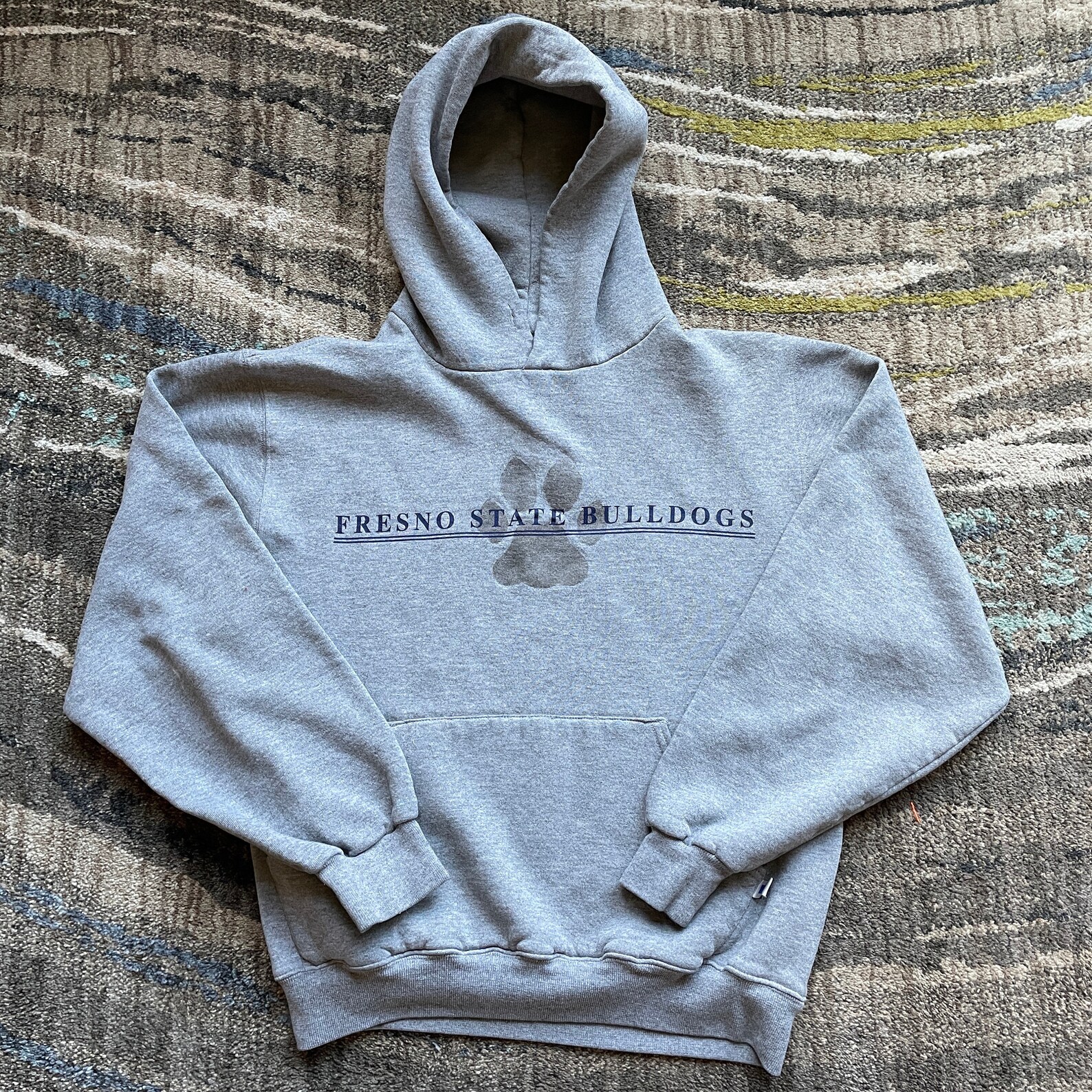 Vintage Fresno State Bulldogs Hoodie Sz Small Grey Pullover | Etsy