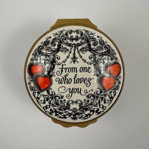 1978 Halcyon Days Enamel Box Valentines Day