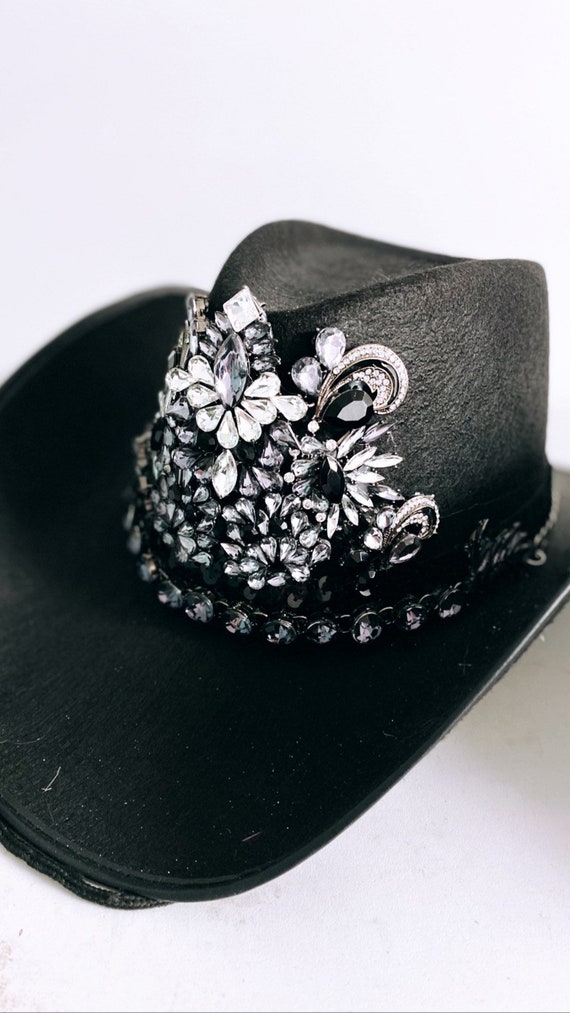 Dark Sparkle Cowgirl Hat - Etsy Australia