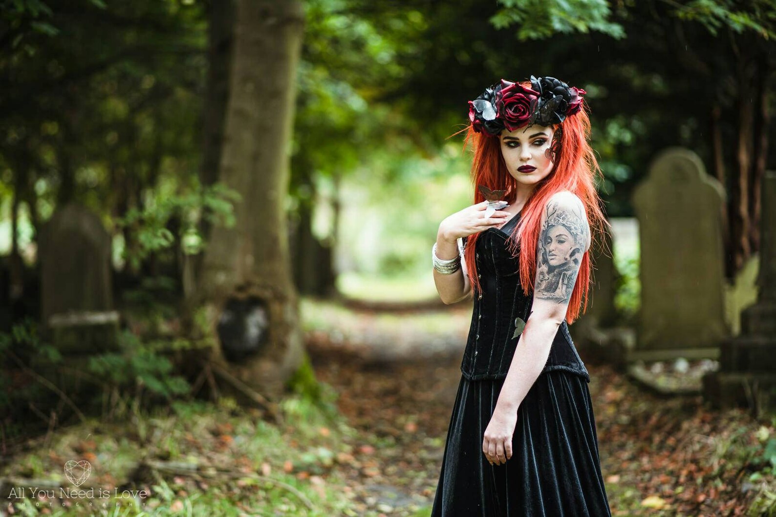 Gothic Rose Flower Crown Etsy