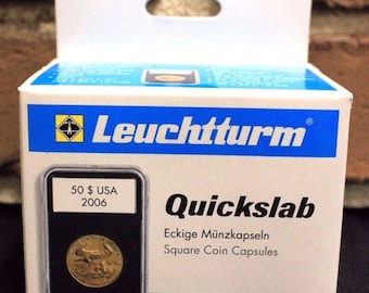 5 Portamonedas QUICKSLAB de 32 mm, 1 oz, Panda de Oro, Britannia Británica, Águila de Búfalo de EE. UU., Dólar Canadiense, 1/2 oz, Estuche para Monedas Taku de Plata SLAB