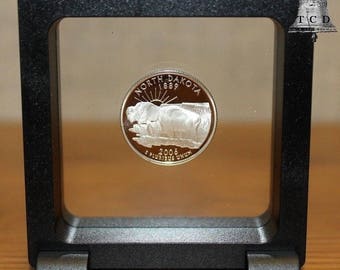 Floating Display Frame 3x3 Münze Medaillen Felsen Fossilien Mineralien Aufbewahrungskoffer Sammlerstücke Float