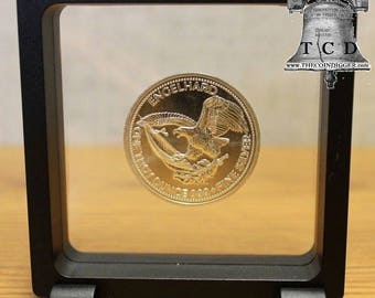 Magic Floating 90 Display Frame 3.5" For Coins Medals Fossils Rocks Minerals Custom Frames