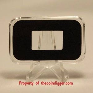1 AIR-TITE Direct Fit Capsule Holder for 10 GRAM Gold, Silver Bar Acrylic Case Airtite with Stand