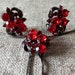 Maurice E Ireland reviewed Vintage Ruby Red Rhinestone Earrings and necklace Elegant statement earrings set